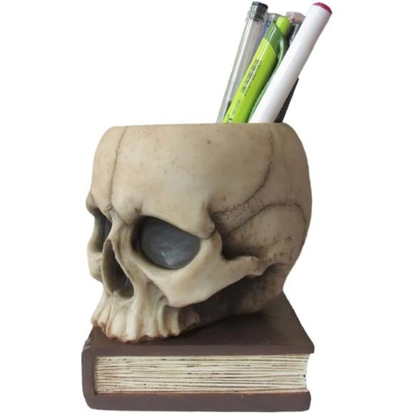 Skull Pen Holder For Your Home and Office Décor for Party Decorations - Picture 2 of 6